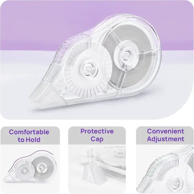 Alt view image 3 of 7 - 2 Pcs Correction Tape, 98.43 Ft, 0.2 in Width, White Wrong Out
