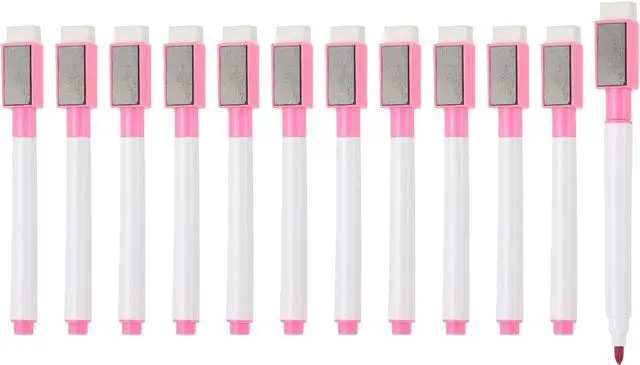 Main image of PATIKIL Fine Tip Dry Erase Pink Magnetic Whiteboard Pen,12 Pcs,0.5-1mm Tip