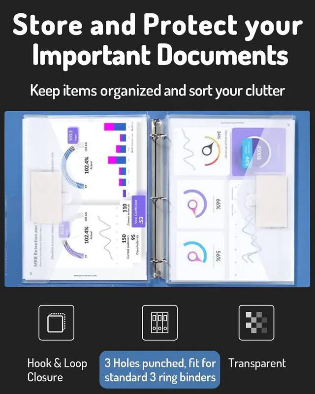 Alt view image 2 of 7 - Forvencer Binder Pocket, 10 Pack Super Heavyweight Plastic Folders