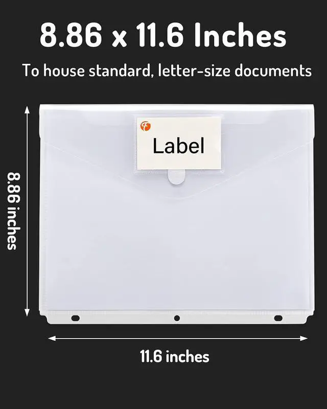 Alt view image 5 of 7 - Forvencer Binder Pocket, 10 Pack Super Heavyweight Plastic Folders