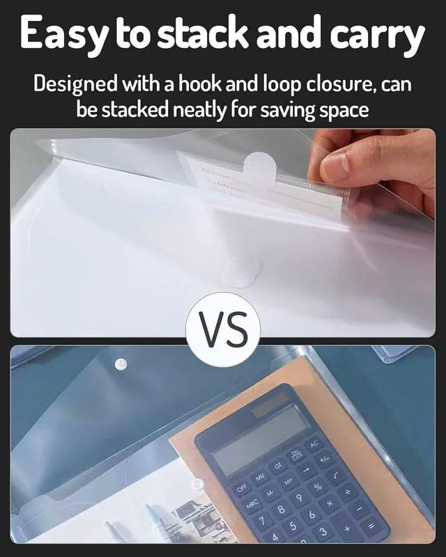 Alt view image 6 of 7 - Forvencer Binder Pocket, 10 Pack Super Heavyweight Plastic Folders