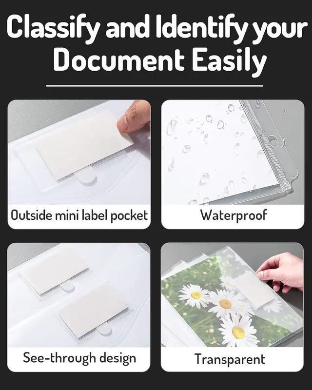 Alt view image 7 of 7 - Forvencer Binder Pocket, 10 Pack Super Heavyweight Plastic Folders