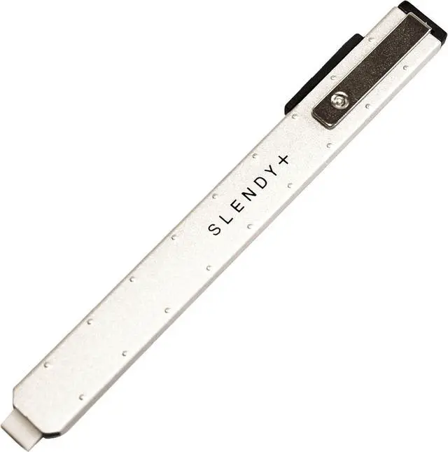 Main image of SEED Thin Steel Holder Eraser Slendy+, Silver (EH-S-S) (Japan Import)