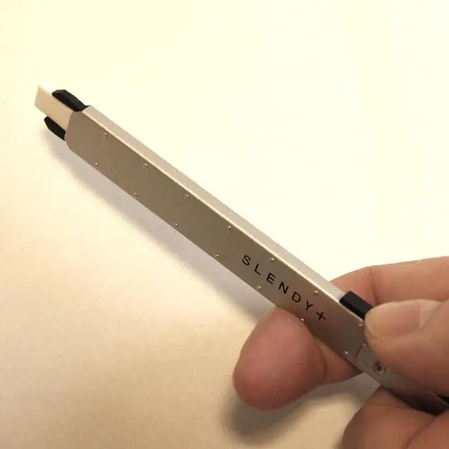 Alt view image 3 of 5 - SEED Thin Steel Holder Eraser Slendy+, Silver (EH-S-S) (Japan Import)