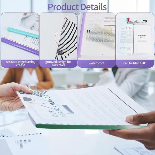Alt view image 3 of 7 - 10 Sliding Bar Report Covers A4 Letter Holds 70 Sheets Multi Color