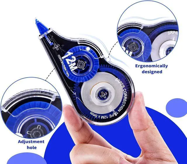 Alt view image 3 of 7 - Correction Tape, 10 Pack Correction Tape Easy To Use Applicator for Instant Corrections, 39 ft Each for Study Supplies and Office Products (Blue)