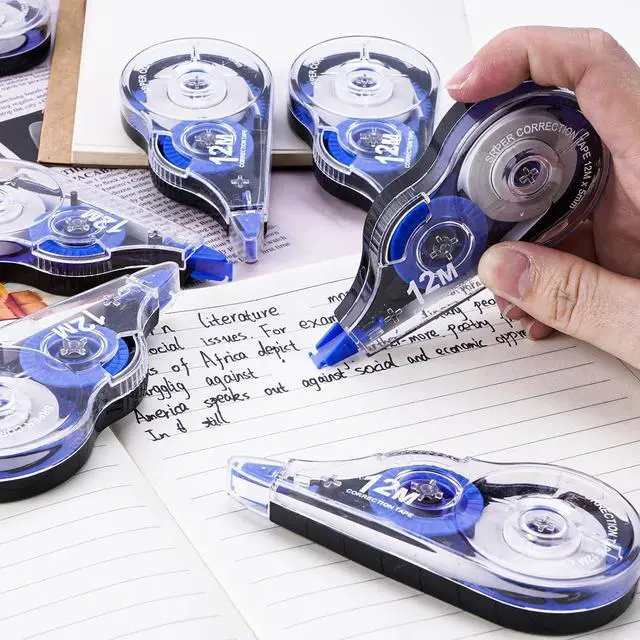 Alt view image 7 of 7 - Correction Tape, 10 Pack Correction Tape Easy To Use Applicator for Instant Corrections, 39 ft Each for Study Supplies and Office Products (Blue)