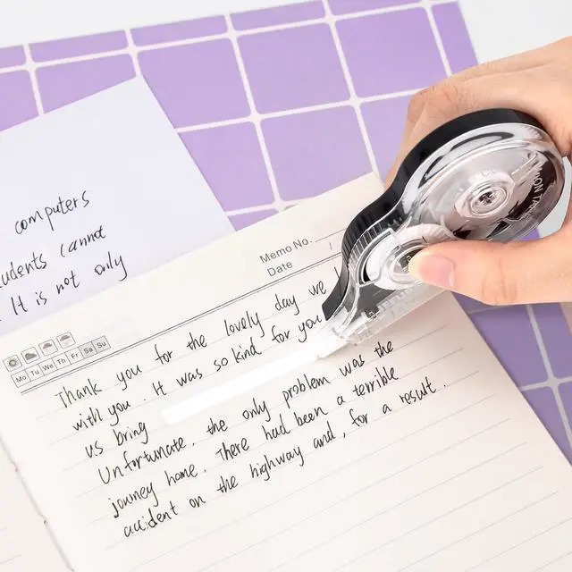 Alt view image 6 of 7 - 4 Pcs Correction Tape, 39.37 Ft White Wrong Out Tear-Resistant