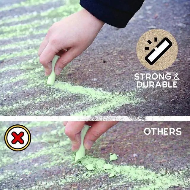 Alt view image 6 of 7 - ZENO Chalk for Blackboard 100 Sticks Multicolor Non-Toxic, Low Dust Classroom & School Chalk