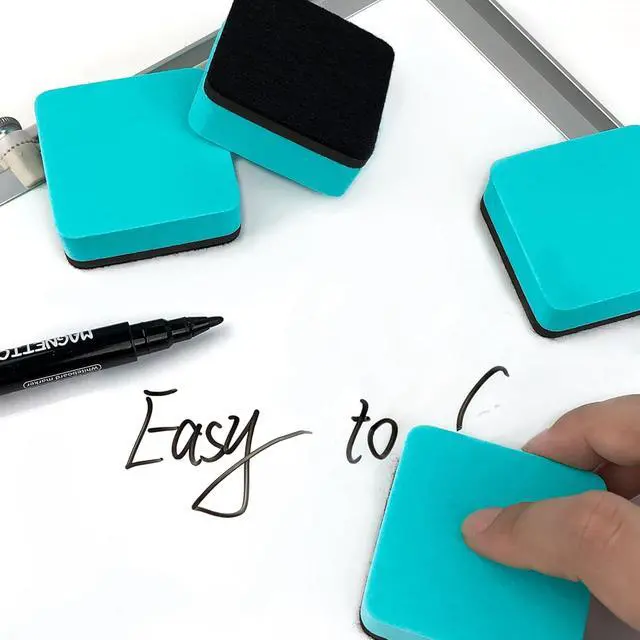 Alt view image 5 of 6 - 40 Pack Dry Erase Erasers, Mini Magnetic Whiteboard Eraser, Square Dry Erase Board Eraser, White Board Eraser Cleaner for Office Classroom Home, 2 x 2 Inches, Green