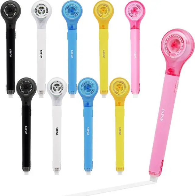 Main image of 10 Pack Correction Tape Pen, Push Pull Protective, White, 1/5 x 236 Inch