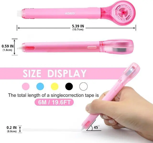 Alt view image 2 of 7 - 10 Pack Correction Tape Pen, Push Pull Protective, White, 1/5 x 236 Inch