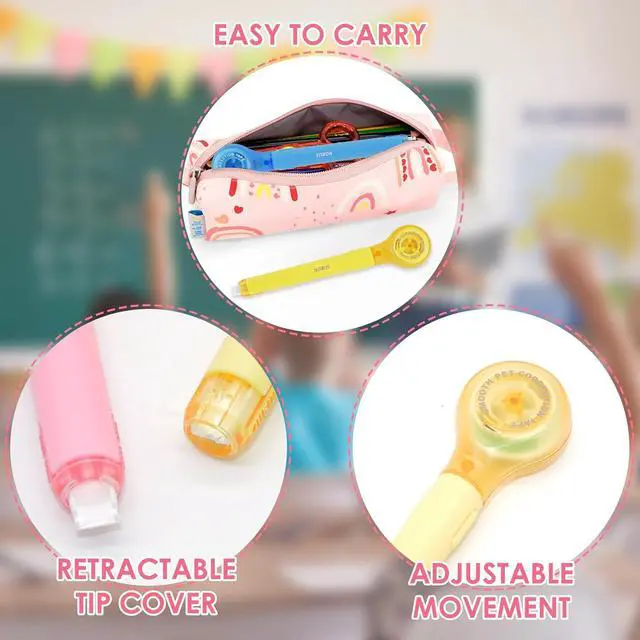 Alt view image 3 of 7 - 10 Pack Correction Tape Pen, Push Pull Protective, White, 1/5 x 236 Inch