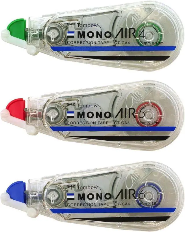 Alt view image 5 of 5 - Tombow Mono Air 4 Correction Tape CT-CA4 Correction Tape, Product Size: W 1.2 x H 3.1 x D 0.7 inches (31 x 78 x 17 mm), 0.17 inches (4