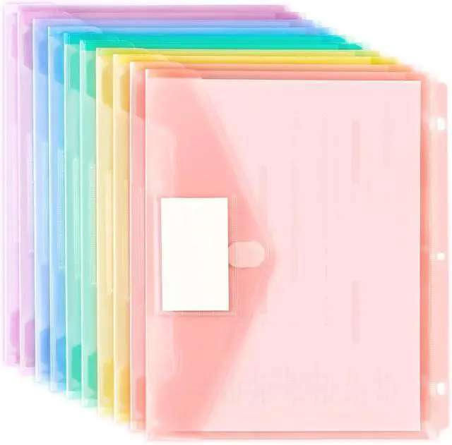 Main image of Forvencer Binder Pocket, 10 Pack Super Heavyweight Plastic Binder Folders
