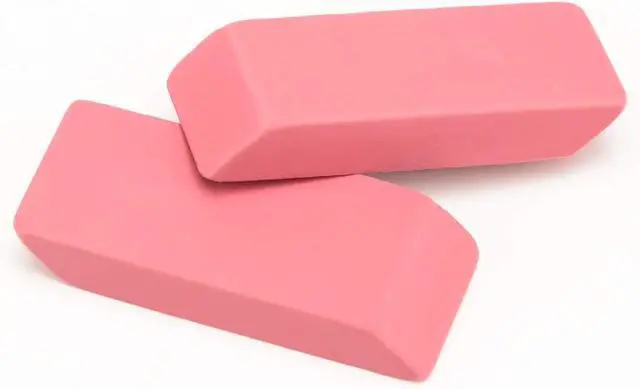 Alt view image 3 of 5 - Amazon Basics Rectangular Erasers for School and Office, Pink, Art Eraser for Drawing, Stationery Supplies, 24 Count
