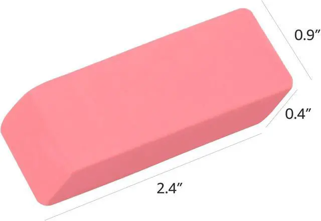 Alt view image 4 of 5 - Amazon Basics Rectangular Erasers for School and Office, Pink, Art Eraser for Drawing, Stationery Supplies, 24 Count