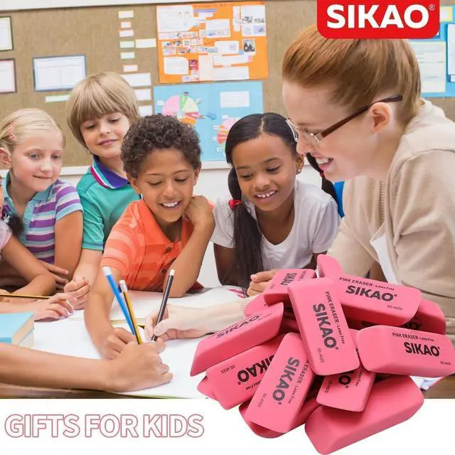 Alt view image 7 of 7 - Pink Erasers, 6 Pack Pencil Erasers