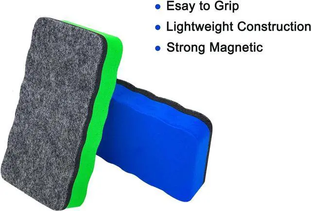 Alt view image 4 of 6 - Magnetic Dry Erase Erasers, 8 Pack Whiteboard Erasers, Dry Erase Board Eraser, White Board Eraser Cleaner, 8 Colors, Office Classroom Home Supplies