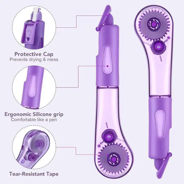 Alt view image 4 of 7 - BESARME 10 Pack Correction Tape Pens, 19.69 Ft, Colorful, Easy-Use, For School