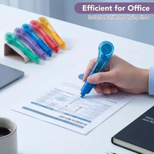 Alt view image 6 of 7 - BESARME 10 Pack Correction Tape Pens, 19.69 Ft, Colorful, Easy-Use, For School