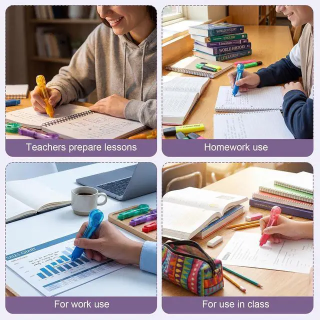 Alt view image 7 of 7 - BESARME 10 Pack Correction Tape Pens, 19.69 Ft, Colorful, Easy-Use, For School