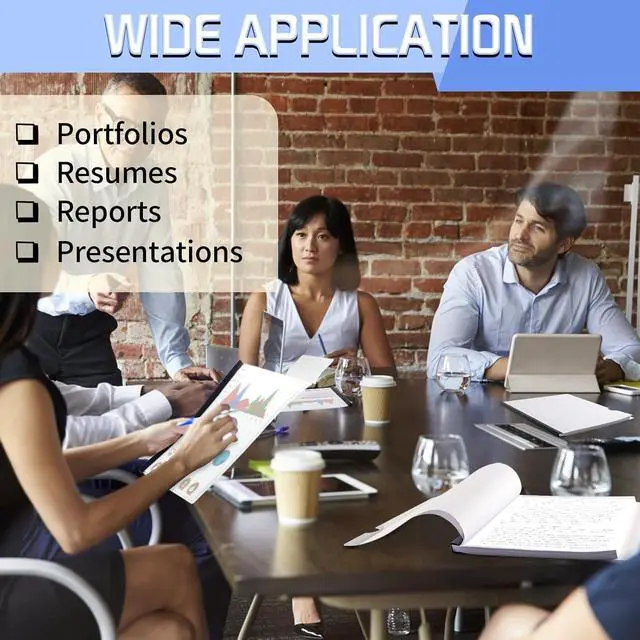 Alt view image 6 of 7 - 13 Pack Report Covers with Sliding Bar, Clear Report Covers for Letter Size