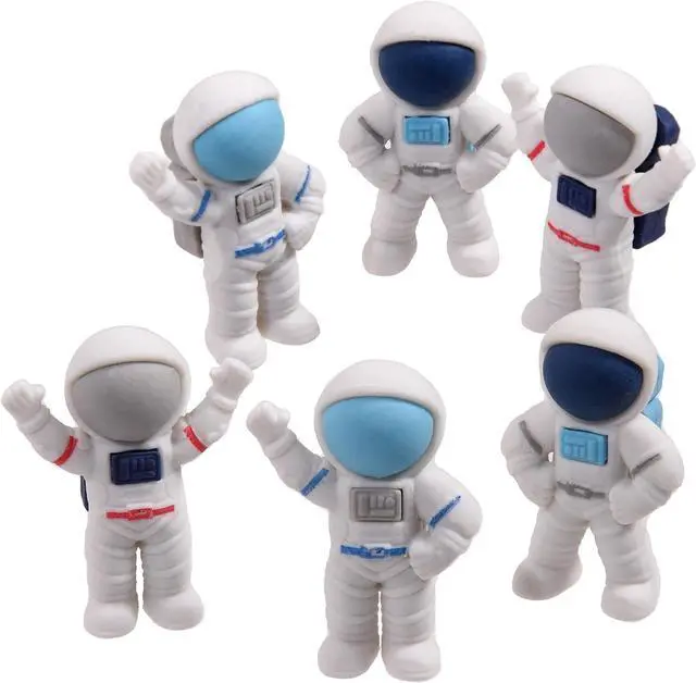 Main image of HILAZA 18Pcs Cute Outer Space Themed Erasers for Kids Bulk, Kawaii Fun Spaceman Desk Pet Pencil Erasers for School Classroom Supplies Prize Gifts Party Favors
