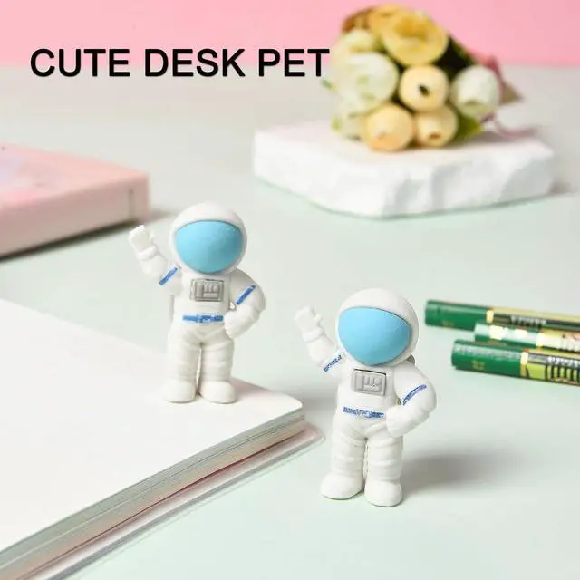 Alt view image 3 of 7 - HILAZA 18Pcs Cute Outer Space Themed Erasers for Kids Bulk, Kawaii Fun Spaceman Desk Pet Pencil Erasers for School Classroom Supplies Prize Gifts Party Favors