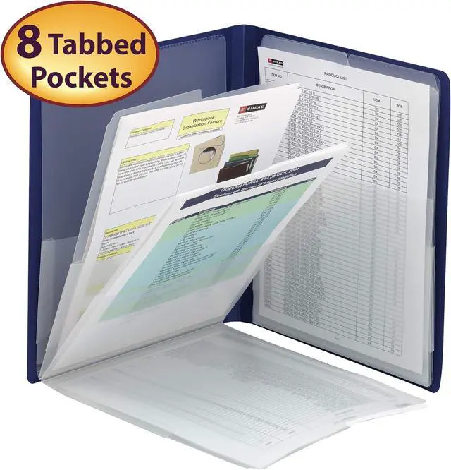 Alt view image 4 of 4 - Smead Organized Up Multi Pocket Organizer, Eight Pockets, Letter Size, Dark Blue