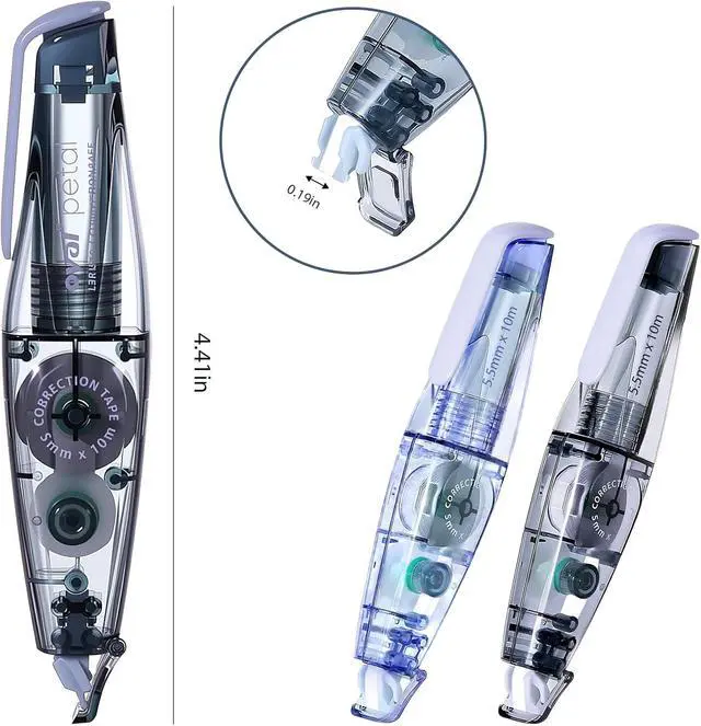 Alt view image 7 of 7 - High-capacity Refillable White Correction Tape,32.8 Feet x 0.2, 2-Count