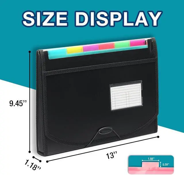 Alt view image 2 of 6 - H4D 13 Pocket Expanding File Folder, Accordion File Organizer, 1 Pack