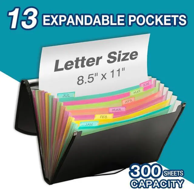 Alt view image 5 of 6 - H4D 13 Pocket Expanding File Folder, Accordion File Organizer, 1 Pack