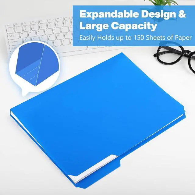 Alt view image 6 of 7 - KTRIO 9 Pack Plastic File Folders, Letter Size, Erasable Tabs, 9 Colors