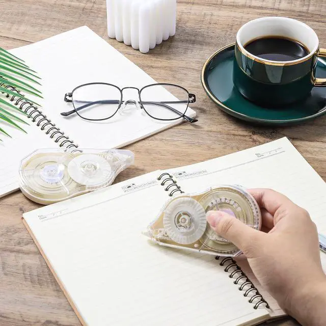 Alt view image 7 of 7 - 100 Ft Long Correction Tape, Tear-Resistant Beige Correction Tape Smooth Glide Quick Dry Correct Tapes for School Office Supplies, Crafting, Note Taking, Journal (2 Pieces)