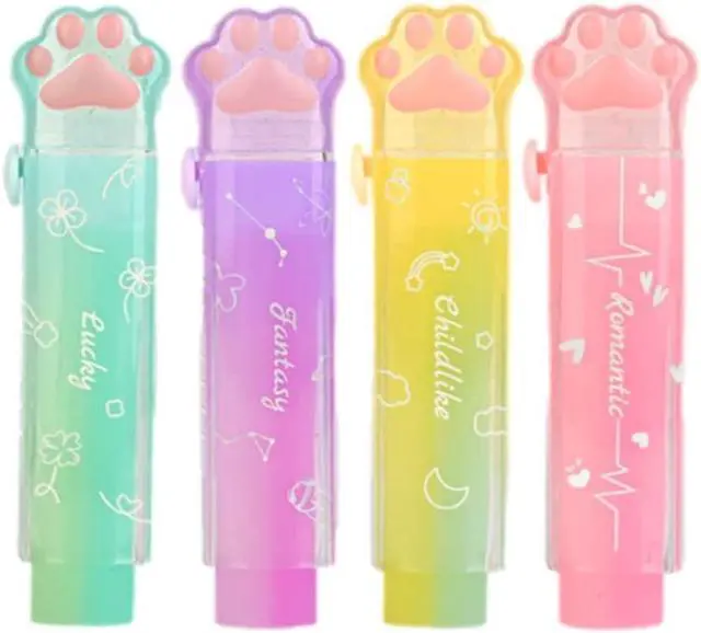 Main image of Retractable Pencil Eraser, Cute Erasers,Gradient Jelly Eraser