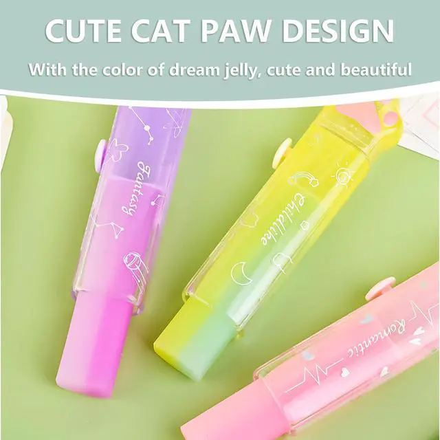Alt view image 5 of 7 - Retractable Pencil Eraser, Cute Erasers,Gradient Jelly Eraser