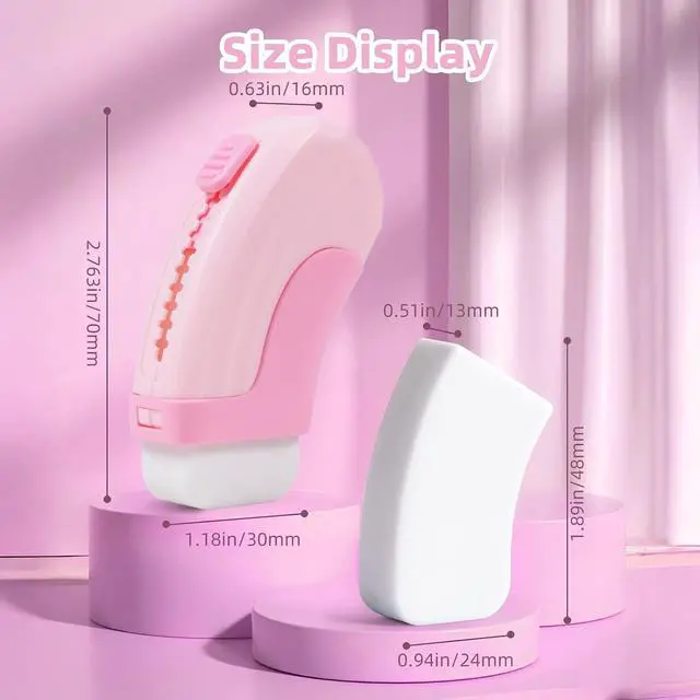 Alt view image 5 of 7 - 3+1 Pack Large Rubber Erasers Sliding Retractable Eraser