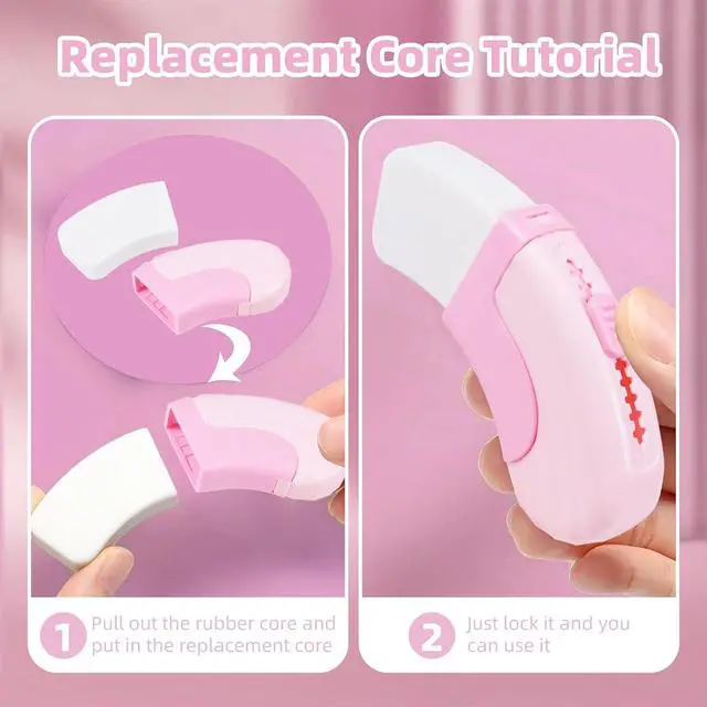 Alt view image 4 of 7 - 3+1 Pack Large Rubber Erasers Sliding Retractable Eraser