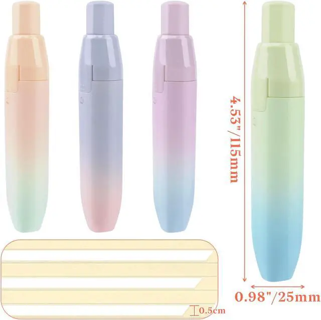 Alt view image 3 of 7 - Temiary 4Pcs Retractable Cute White Correction Tapes, Smooth Pull Out Tape