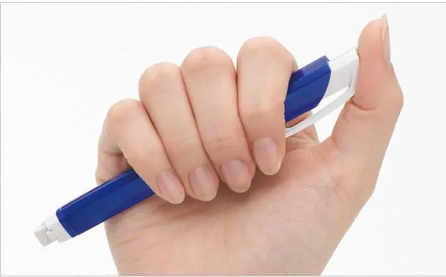Alt view image 4 of 5 - Pentel Stick Type Knock Eraser, Metal Blue (XZE15-MC)
