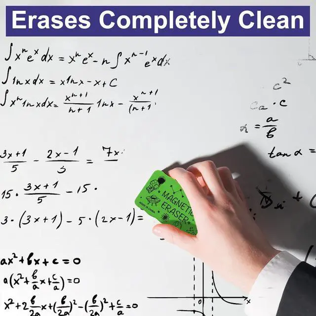 Alt view image 4 of 7 - Magnetic Whiteboard Eraser, 4 Pack, 4 Colors