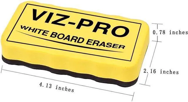 Alt view image 3 of 7 - VIZ-PRO Magnetic White Board Eraser, 3 Colored Eraser, 3 Piece