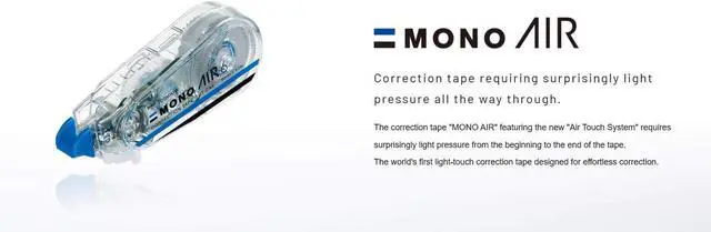 Alt view image 3 of 7 - Tombow CT-CA5C40 Correction Tape Mono Air 5C40 Blue Correction Tape