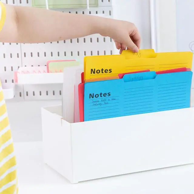 Alt view image 6 of 7 - Shindel 16 Pack Letter Size File Folders, 1/3 Cut Lined Notes, 8 Colors