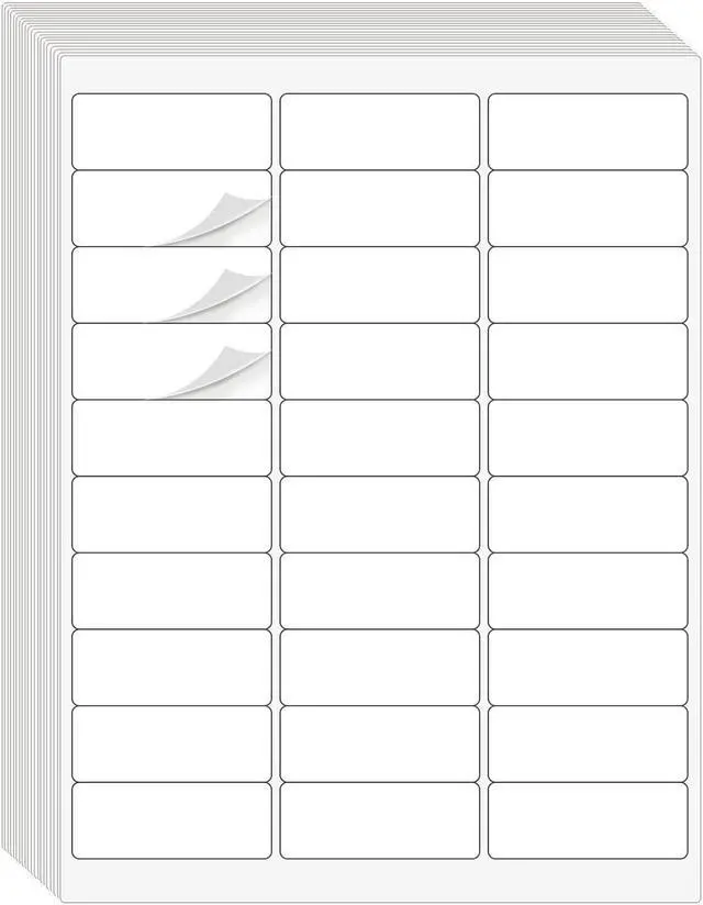 Main image of 1" x 2-5/8" Address Labels 900 Labels Sticker Paper for Laser/Ink Jet Printer mailing Labels 8.5"×11" White 30 per Sheet