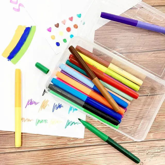 Alt view image 3 of 5 - Ykimok Large Capacity Clear Pencil Case, Plastic Pencil Boxes Stackable Design, Supply Boxes for Kids Boys School Classroom,1 Pack