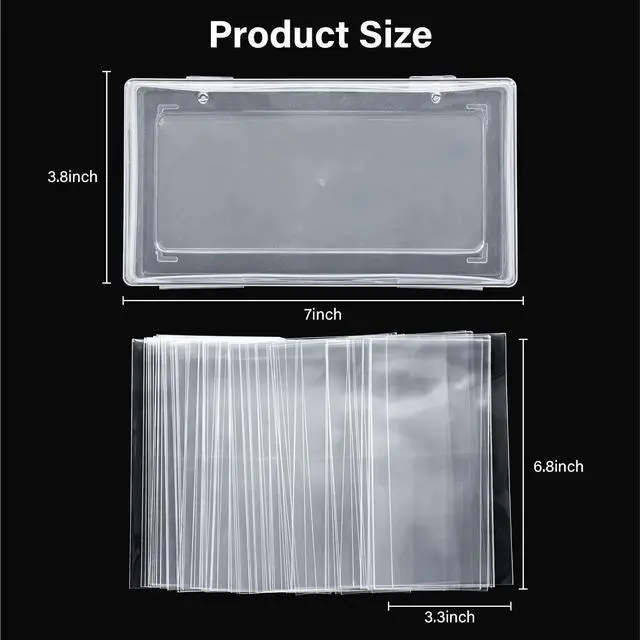 Alt view image 2 of 3 - 100 Pack Paper Money Holders with Plastic Storage Case, Clear Thicken Paper Money Currency Collection Sleeves Protector OPP Bag