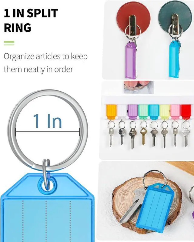 Alt view image 6 of 7 - Uniclife 2 Pack Key Tag Rack, Slot Style Wall Mount Key Holder