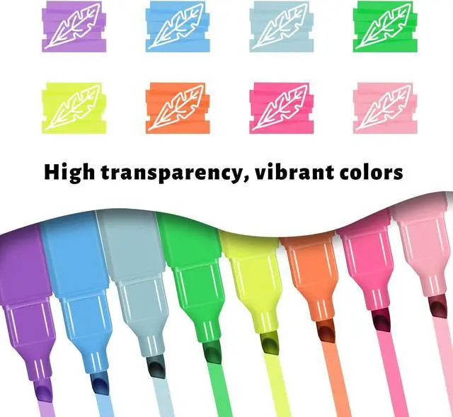 Alt view image 2 of 5 - Vitoler Highlighters Assorted Color,Bright Color Dry Fast,Chisel Tip,8Pcs